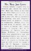 Obituary of Mary Jane Green